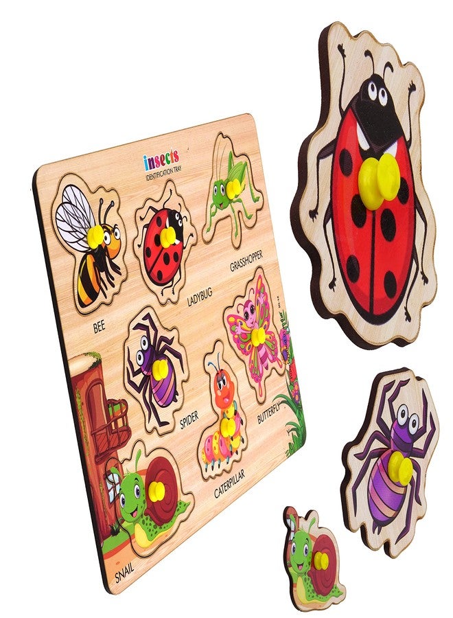 HIGHROOF® Kids Fort Pre Nursery Educational Jigsaw Puzzles for Adults Kids Learning Toys Kit Board Game 4 pcs Set of Insects Monuments of India Hindi Letters & Shapes & Colours Educational Toy - Image 5